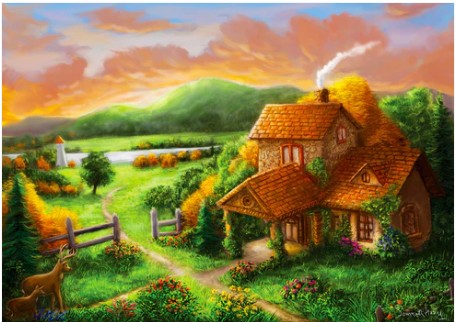 Enjoy 1000pc Jigsaw Puzzle – Cottage at Dusk