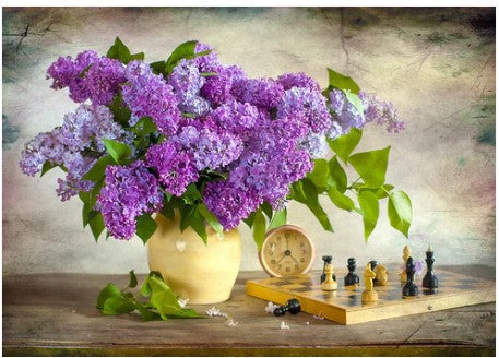Enjoy 1000pc Jigsaw Puzzle – Lilac and Chess