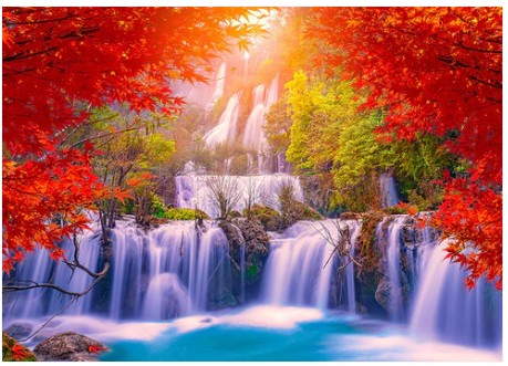 Enjoy 1000pc Jigsaw Puzzle – Thee Lor Su Waterfall in Autumn