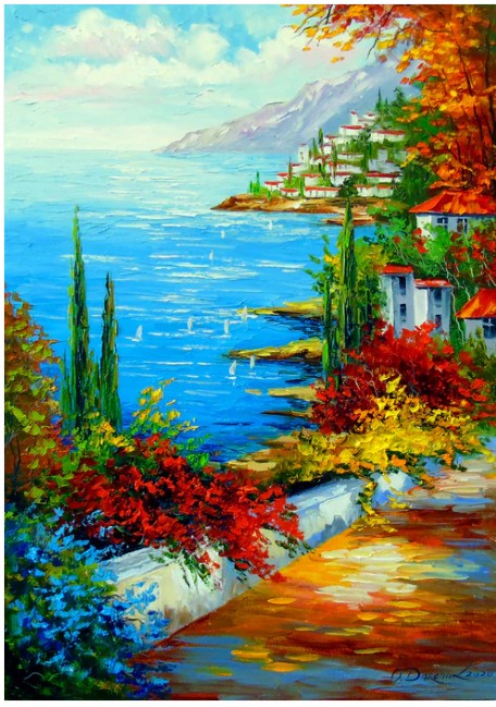 Enjoy 1000pc Jigsaw Puzzle – Town by the Sea