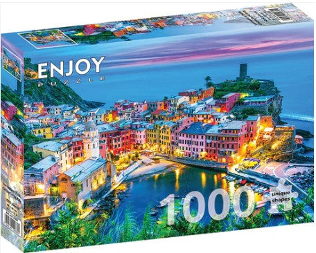 Enjoy 1000pc Jigsaw Puzzle – Vernazza at Dusk, Cinque Terre, Italy
