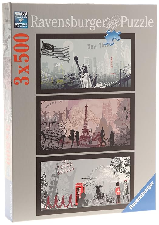 Ravensburger City Art – 3x500 Piece Puzzle Set (Preloved)