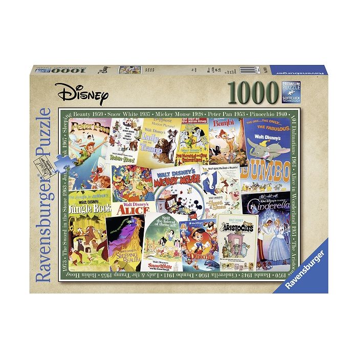 Ravensburger 1000pc Puzzle – Disney Vintage Movie Poster