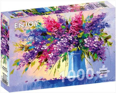 Enjoy 1000pc Jigsaw Puzzle – Bouquet of Lilacs in a Vase