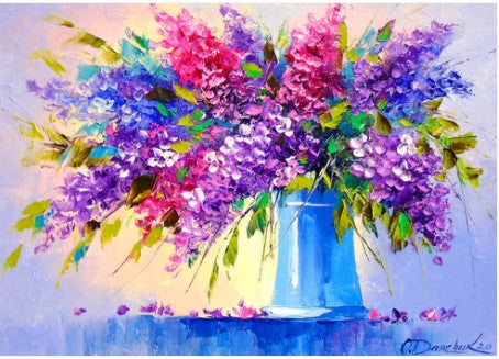 Enjoy 1000pc Jigsaw Puzzle – Bouquet of Lilacs in a Vase