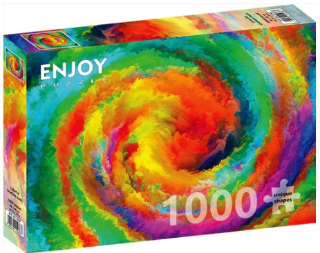 Enjoy 1000pc Jigsaw Puzzle – Colorful Gradient Swirl