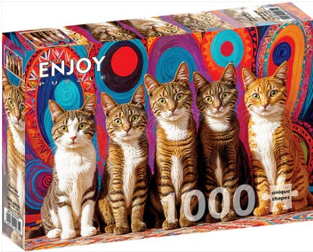 Enjoy 1000pc Jigsaw Puzzle – Five Cats