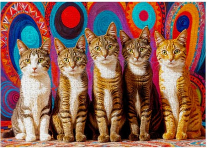 Enjoy 1000pc Jigsaw Puzzle – Five Cats