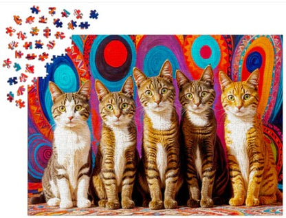 Enjoy 1000pc Jigsaw Puzzle – Five Cats