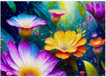 Enjoy 1000pc Jigsaw Puzzle – Flowers in the Rain