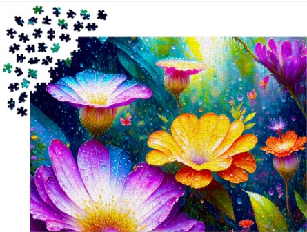 Enjoy 1000pc Jigsaw Puzzle – Flowers in the Rain
