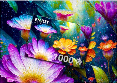 Enjoy 1000pc Jigsaw Puzzle – Flowers in the Rain