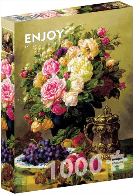 Enjoy 1000pc Jigsaw Puzzle – Jean-Baptiste Robie: Still Life with Roses