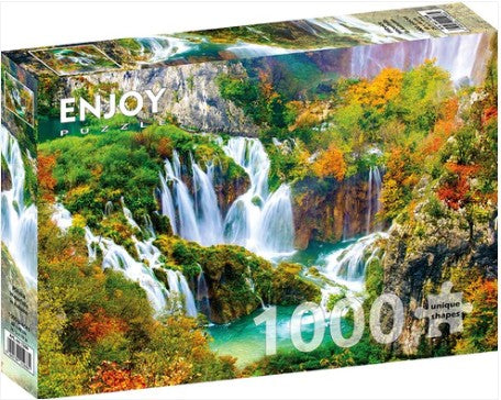 Enjoy 1000pc Jigsaw Puzzle – Plitvice Waterfalls in Autumn