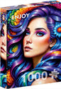 Enjoy 1000pc Jigsaw Puzzle – Rainbow Flower Portrait