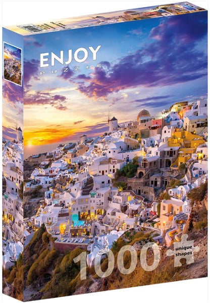 Enjoy 1000pc Jigsaw Puzzle – Sunset over Santorini