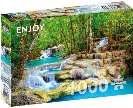 Enjoy 1000pc Jigsaw Puzzle – Turquoise Waterfall, Thailand