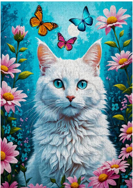 Enjoy 1000pc Jigsaw Puzzle – White Cat