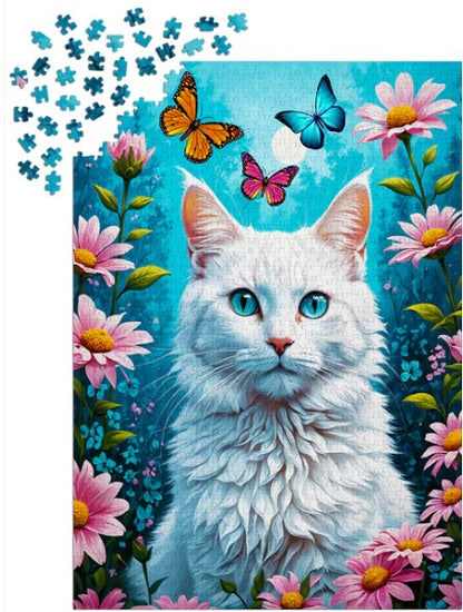 Enjoy 1000pc Jigsaw Puzzle – White Cat