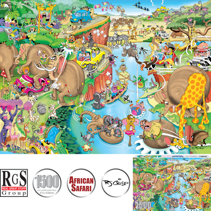 RGS Group 1500pc Jigsaw Puzzle – African Safari: Where is Bokkie?