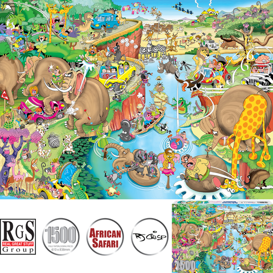RGS Group 1500pc Jigsaw Puzzle – African Safari: Where is Bokkie?