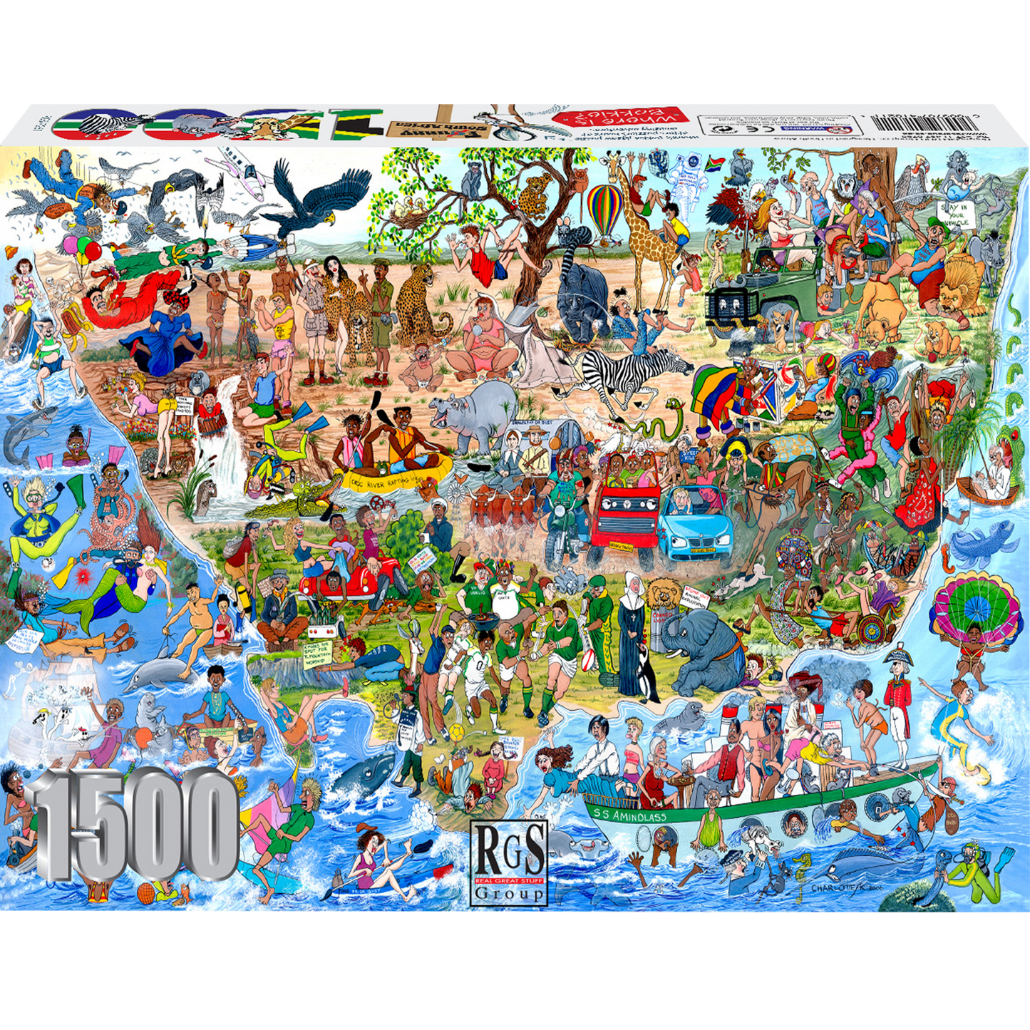 RGS Group 1500pc Jigsaw Puzzle – Funny South Africa: Where is Bokkie?