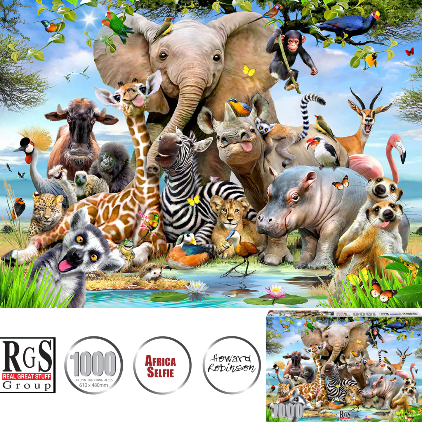 RGS Group 1000pc Jigsaw Puzzle – Africa Selfie