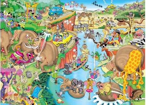 RGS Group 1500pc Jigsaw Puzzle – African Safari: Where is Bokkie?
