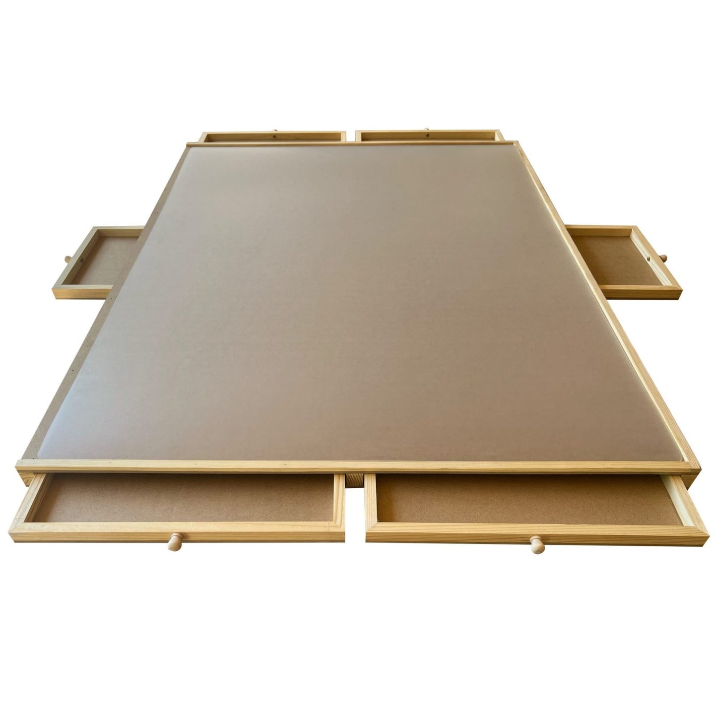 Rotating Puzzle Board with Drawers