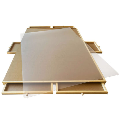 Rotating Puzzle Board with Drawers