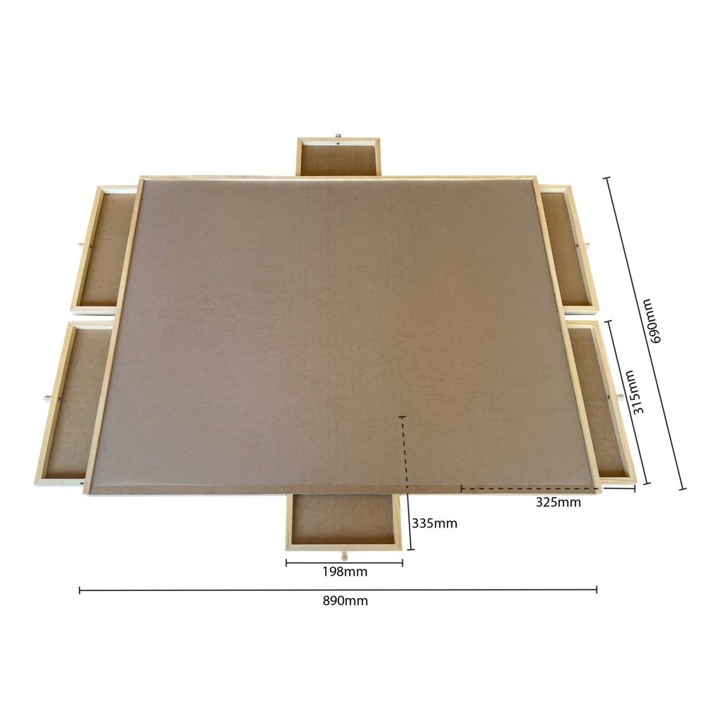 Rotating Puzzle Board with Drawers