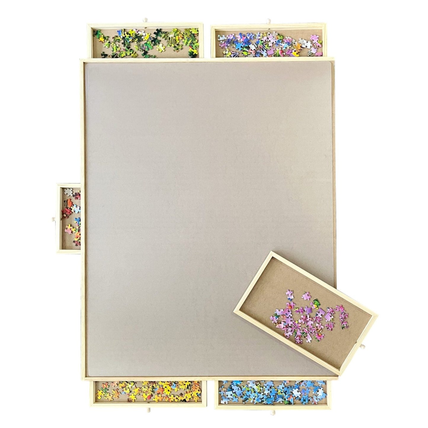 Rotating Puzzle Board with Drawers